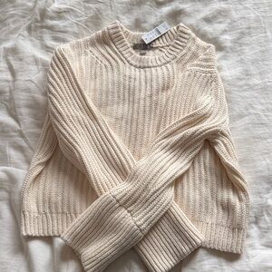 NWT J crew thick sweater in cream M